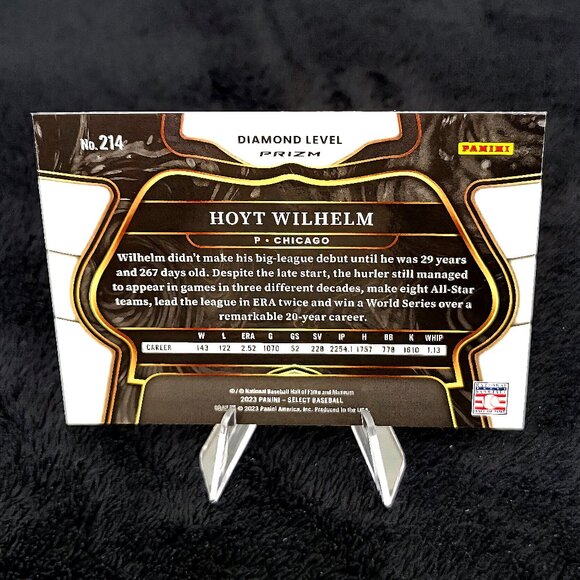 2023 Select Hoyt Wilhelm Tiger Stripe Skin Prizm SSP #229 Chicago Hall of Famer - Picture 2 of 2